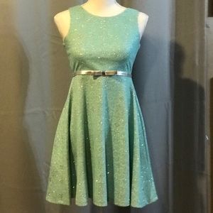 Mint colour sparkly girls dress